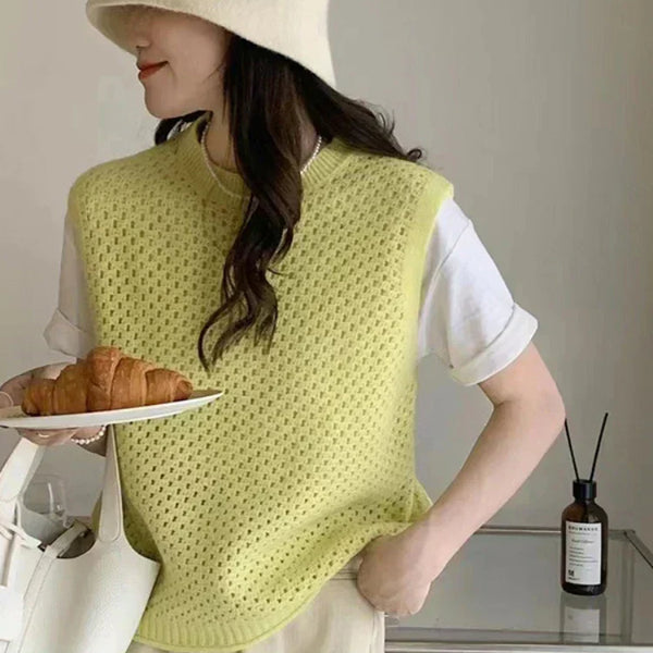 Sofia – Ärmelloser Strickpullover für Damen