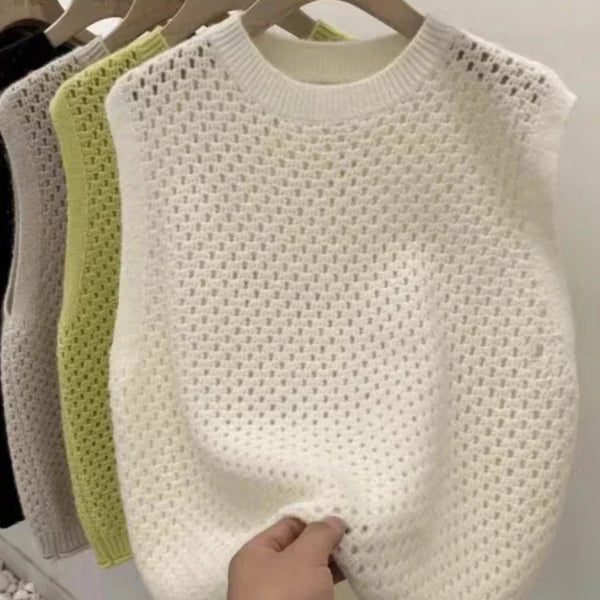 Sofia – Ärmelloser Strickpullover für Damen