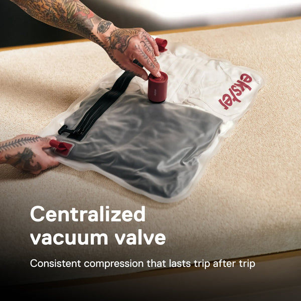 TravelPack™ Vacuum Kit Compresses Clothes for Effortless Travel