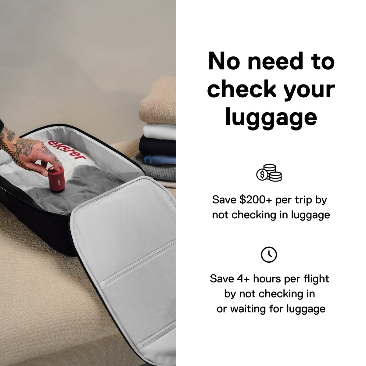 TravelPack™ Vacuum Kit Compresses Clothes for Effortless Travel