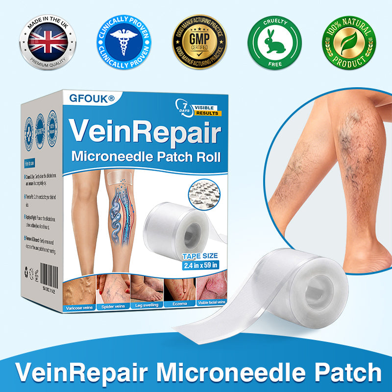 🇬🇧🥇👨‍⚕️⭐GFOUK® VeinRepair Microneedle Patch Roll⚡Instant Relief, Long-Term Results