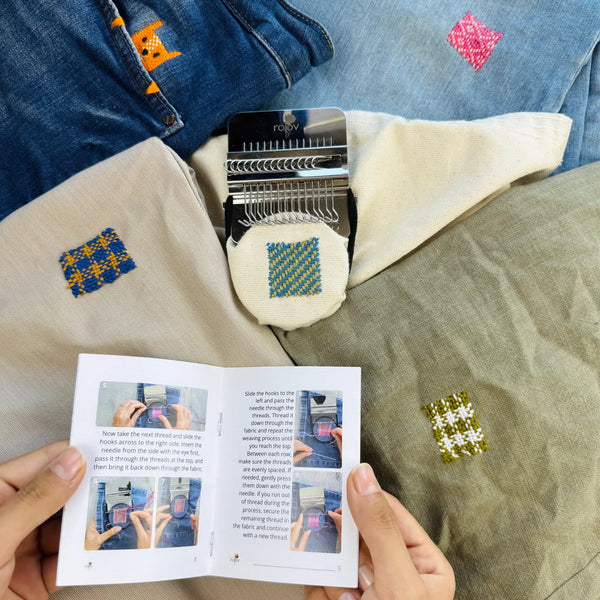 Patchora™ – Wooden weaving set for custom fabric patches