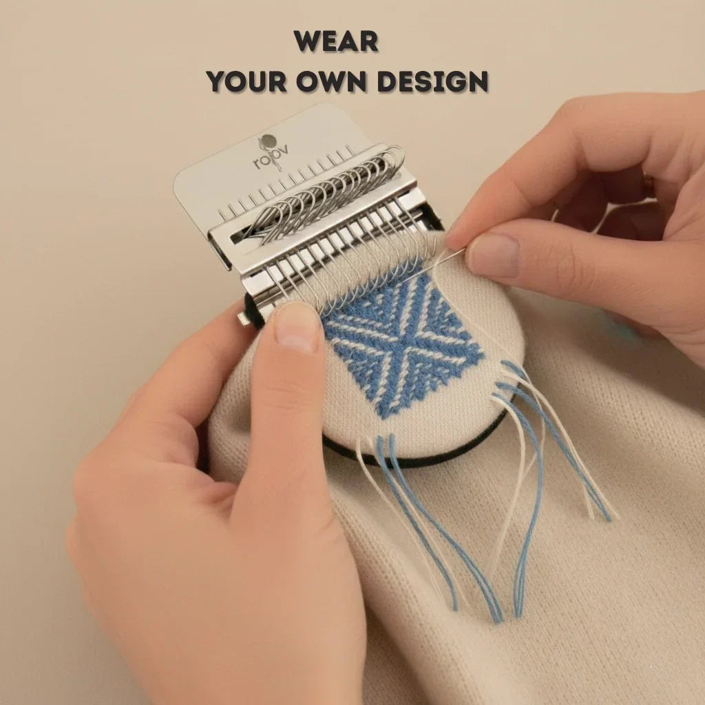 Patchora™ – Wooden weaving set for custom fabric patches