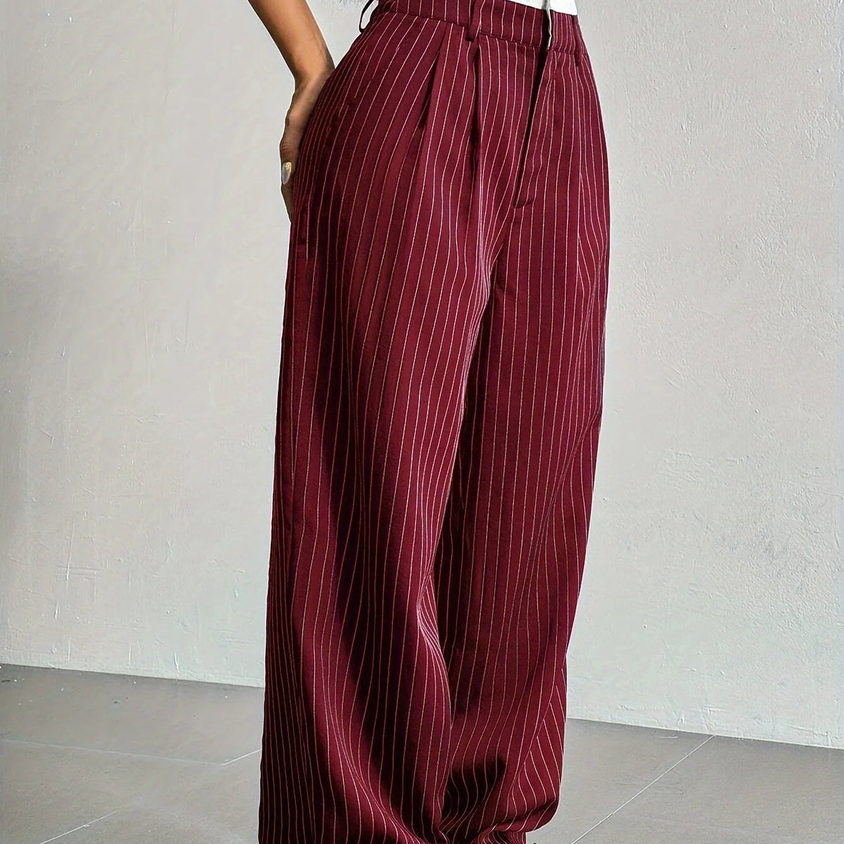 PinstripePower™ — Sculpt Your Curves and Command Every Room with Effortless Style