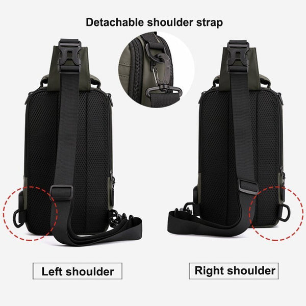 Zentro — Waterproof Anti-Theft Crossbody Bag with USB Port