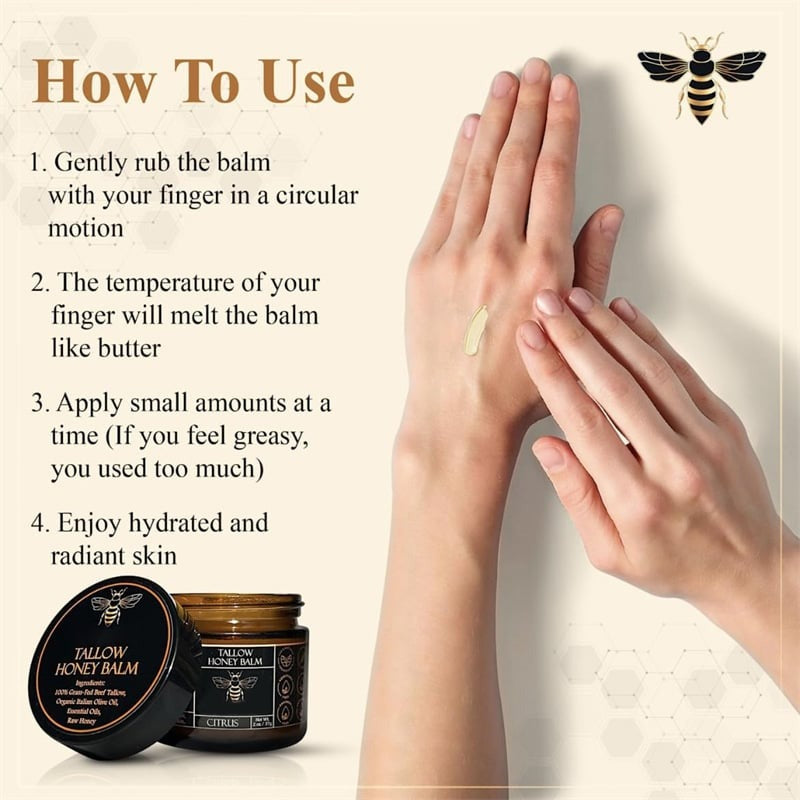 Beef Tallow Honey Balm
