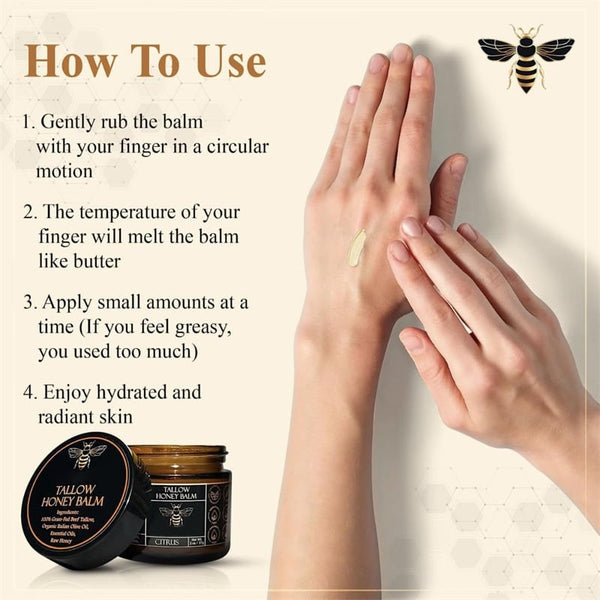 Beef Tallow Honey Balm