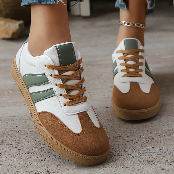 Veylor — Retro 80s Leather Sneakers with Cushioned Gum Sole