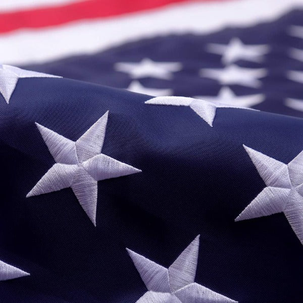FreedomStitch – Handcrafted American Flag with Embroidered Stars