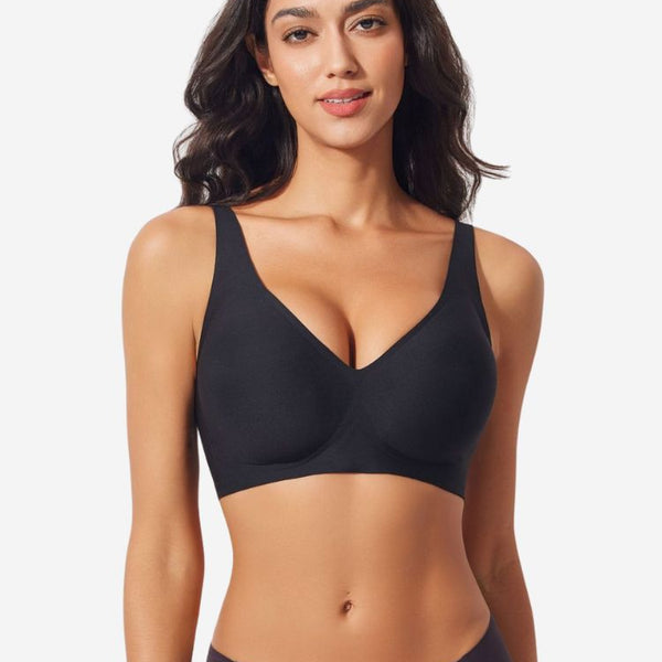 Jelly Wireless Seamless Deep-V Push-Up Bra