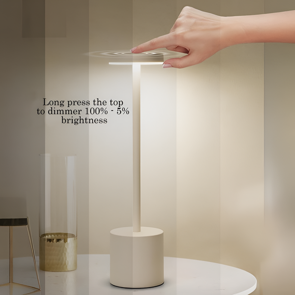 Auralis™ – Minimalist Dimmable Rechargeable LED Table Lamp