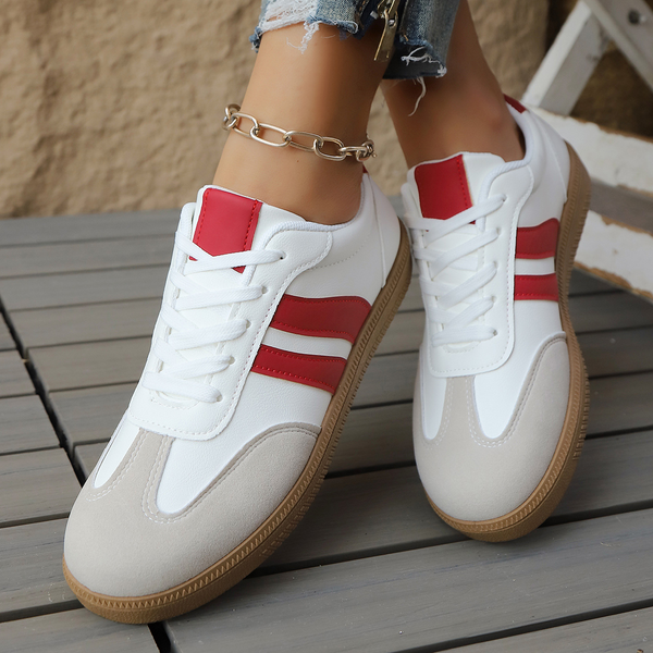 Veylor — Retro 80s Leather Sneakers with Cushioned Gum Sole