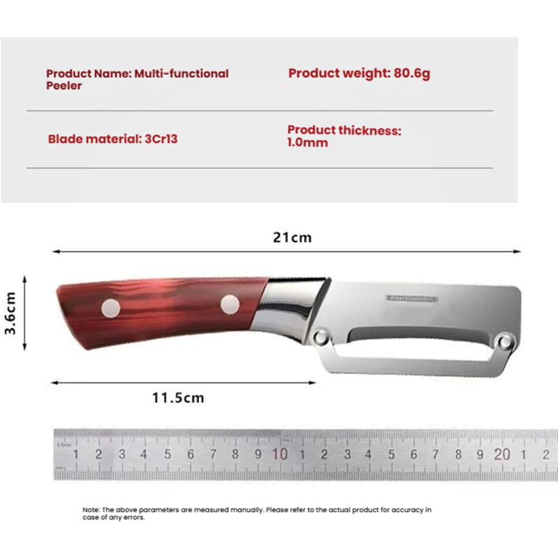 Multifunctional kitchen fruit peeling tool