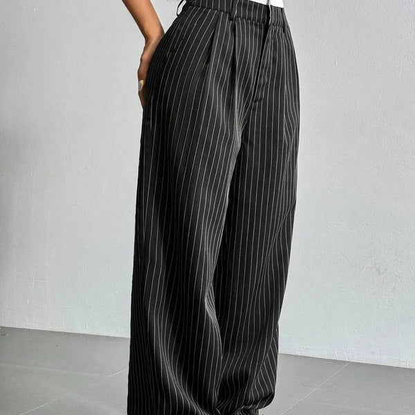 PinstripePower™ — Sculpt Your Curves and Command Every Room with Effortless Style
