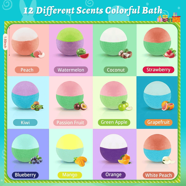 BubblyJoy | Bath Bomb Set for Kids with a Surprise and Lots of Foam