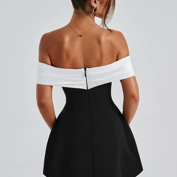 Backless Bow Mini Dress