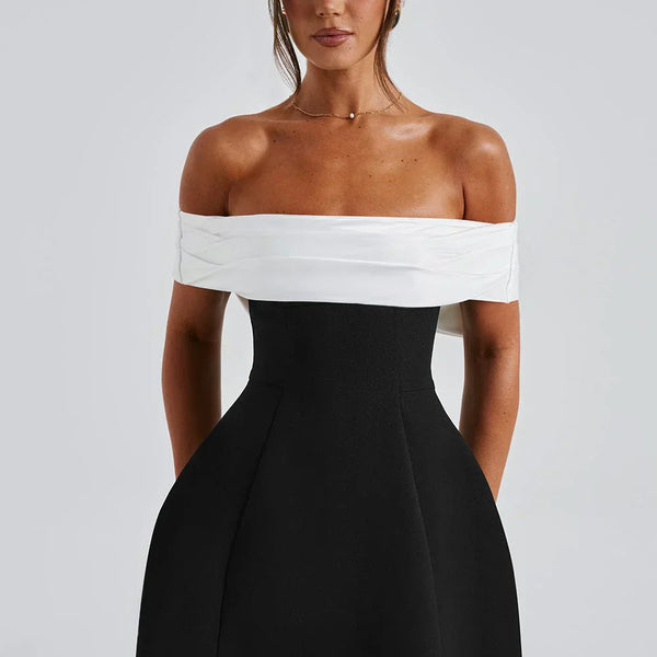 Backless Bow Mini Dress