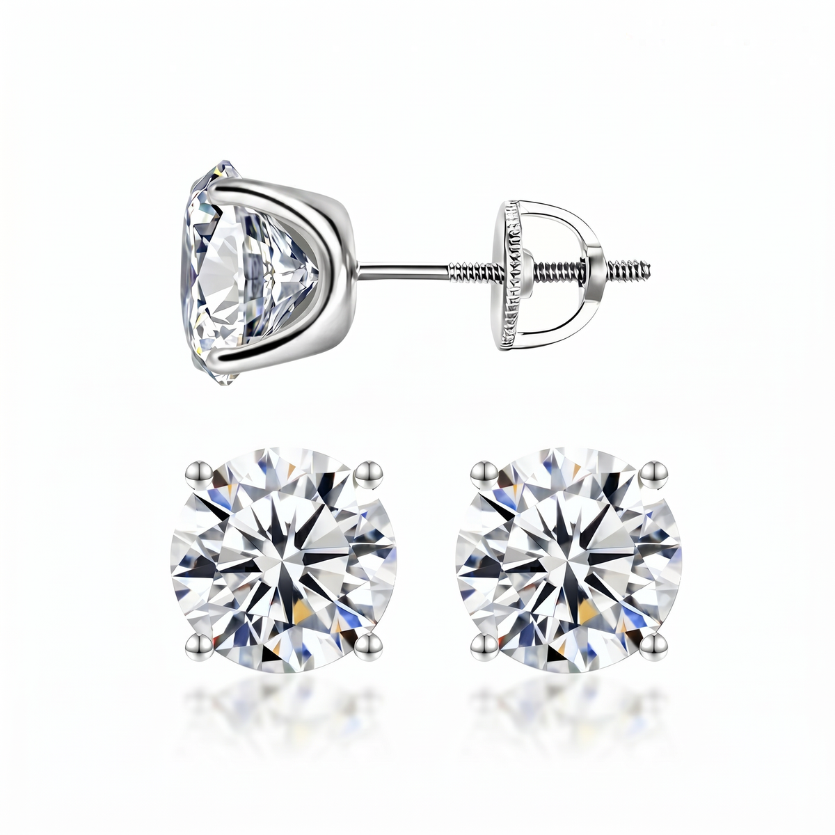 Veloura™ – Timeless moissanite stud earrings with brilliant sparkle