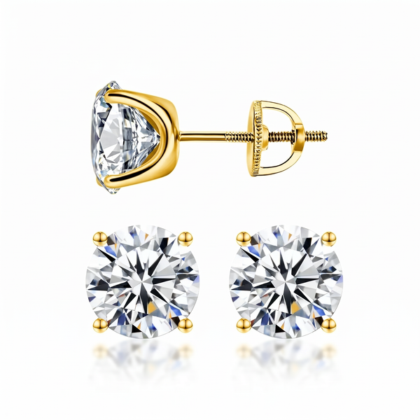 Veloura™ – Timeless moissanite stud earrings with brilliant sparkle