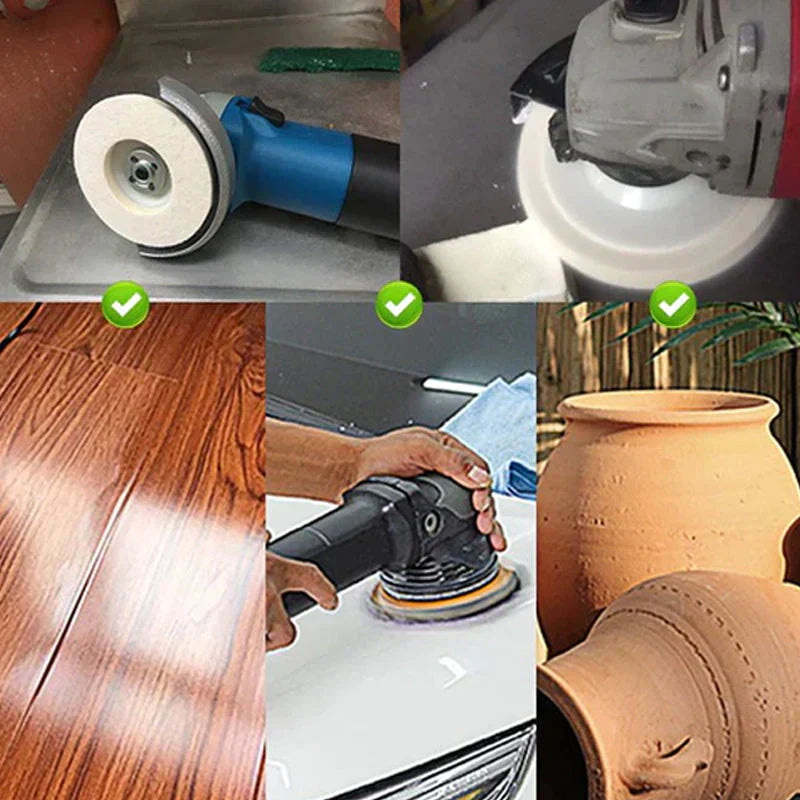 ShineCraft™ Wool Polishing Wheel Disc