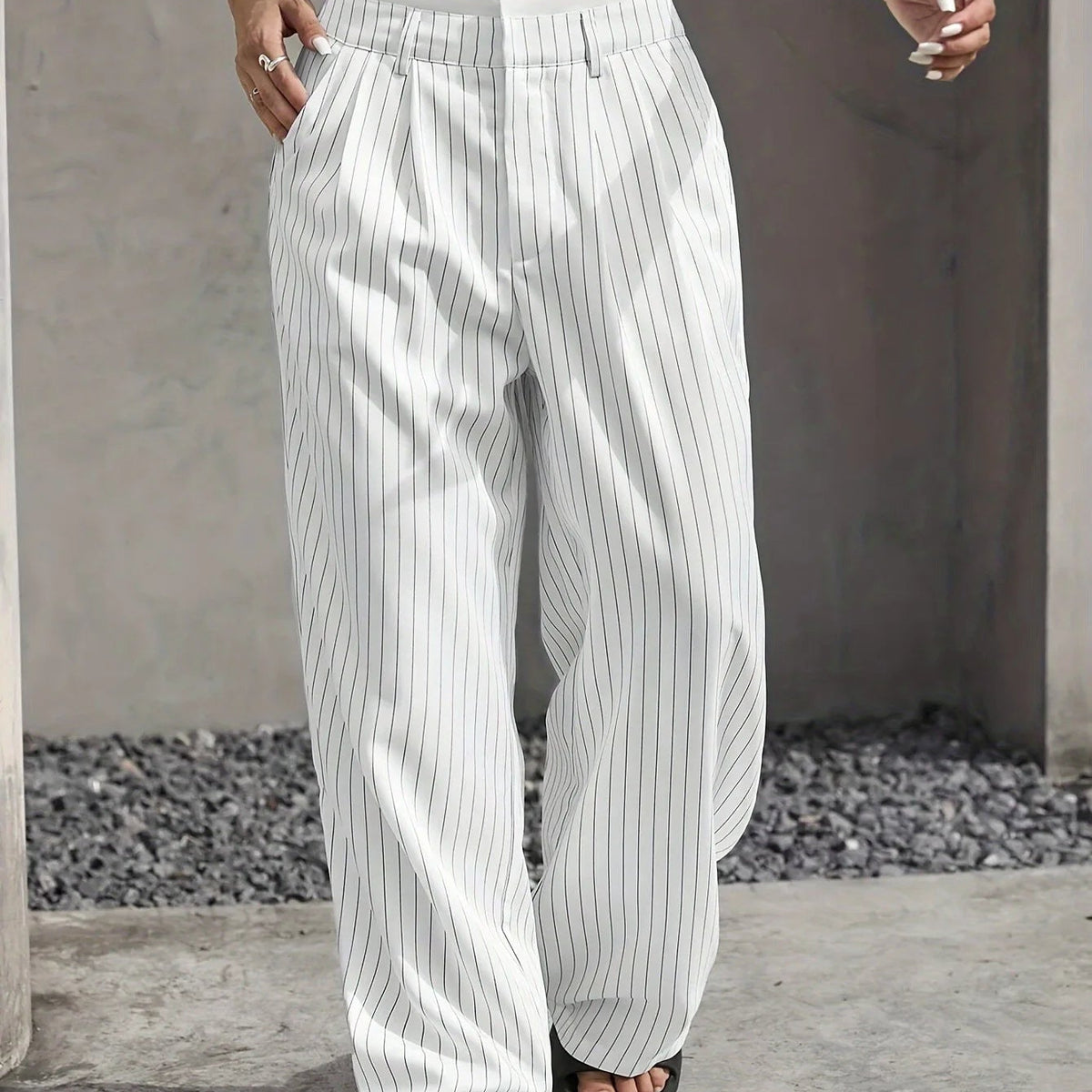 PinstripePower™ — Sculpt Your Curves and Command Every Room with Effortless Style