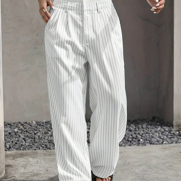 PinstripePower™ — Sculpt Your Curves and Command Every Room with Effortless Style