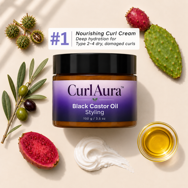 CurlAura™ – Black Castor Oil Styling & Defining Cream