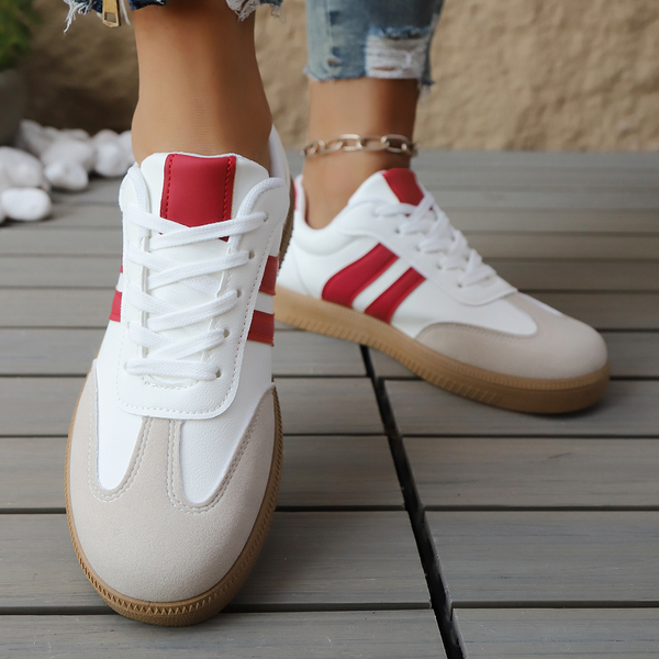 Veylor — Retro 80s Leather Sneakers with Cushioned Gum Sole