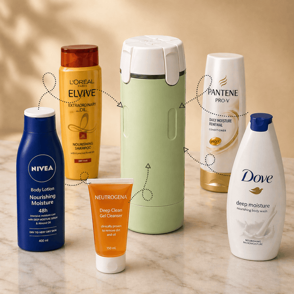 Tavelfill 4-in-1 Travel Dispenser Bottle for Toiletries