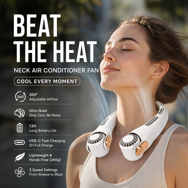 AeroBreeze™ Portable Neck Fan Stay Cool. Stay Comfortable. Stay Hands-Free.