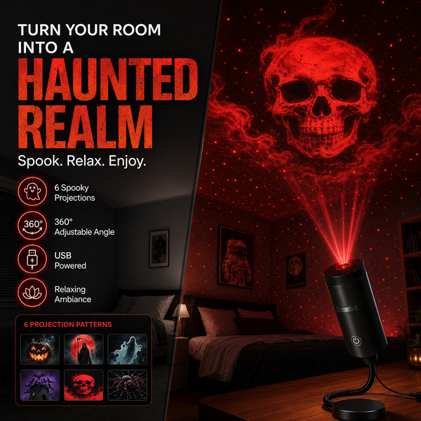 SpookLume™ HD Halloween Projector – 6 Spooky Themes for Instant Halloween Atmosphere