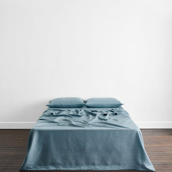 Cacao & Lagoon 100% French Flax Linen Bedding Bundle