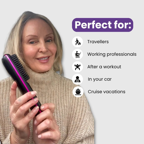 FLOWN formerly Numoya Portable Straightener Brush - GoBrush PRO