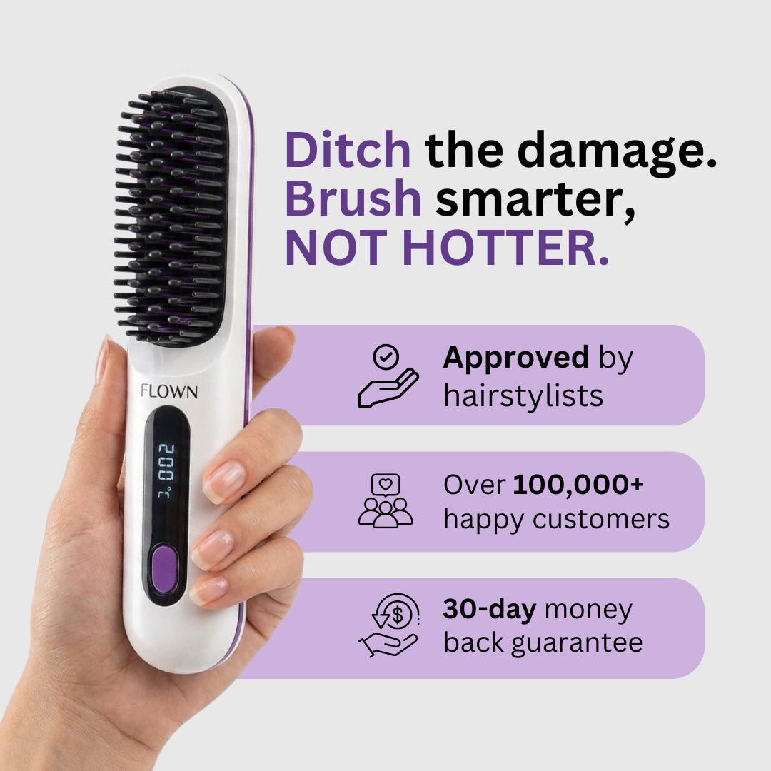 FLOWN formerly Numoya Portable Straightener Brush - GoBrush PRO