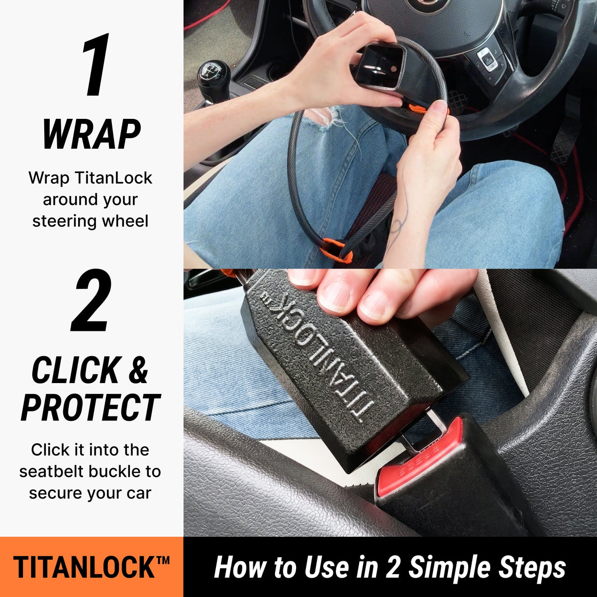 WheelGuard™ Pro Steering Lock for Maximum Vehicle Security