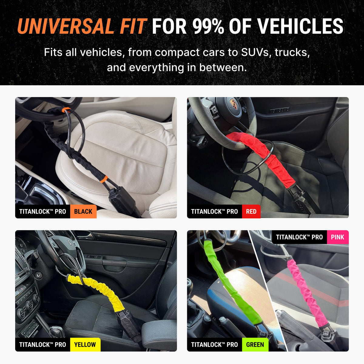 WheelGuard™ Pro Steering Lock for Maximum Vehicle Security