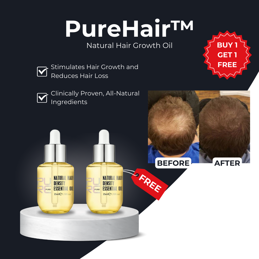 PureHair™ – Natürliches Haarwuchsöl kräftigend, pflegend, stimulierend und revitalisierend [1 + 1 Gratis]