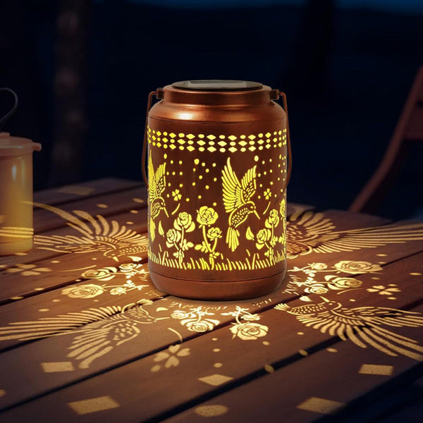 Solar Hummingbird Lantern for Garden Decor