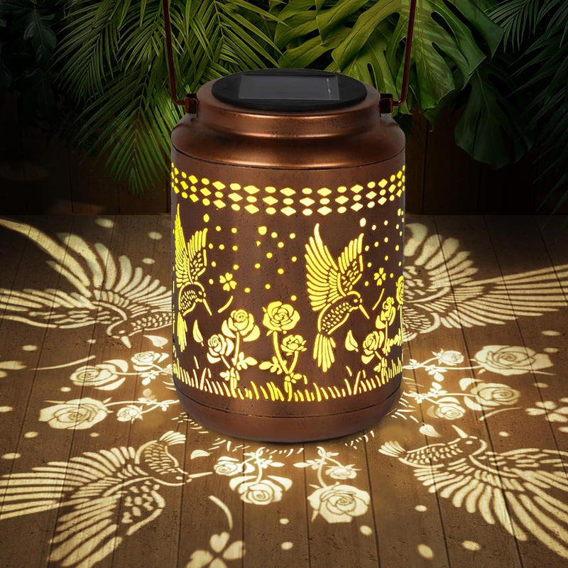 Solar Hummingbird Lantern for Garden Decor