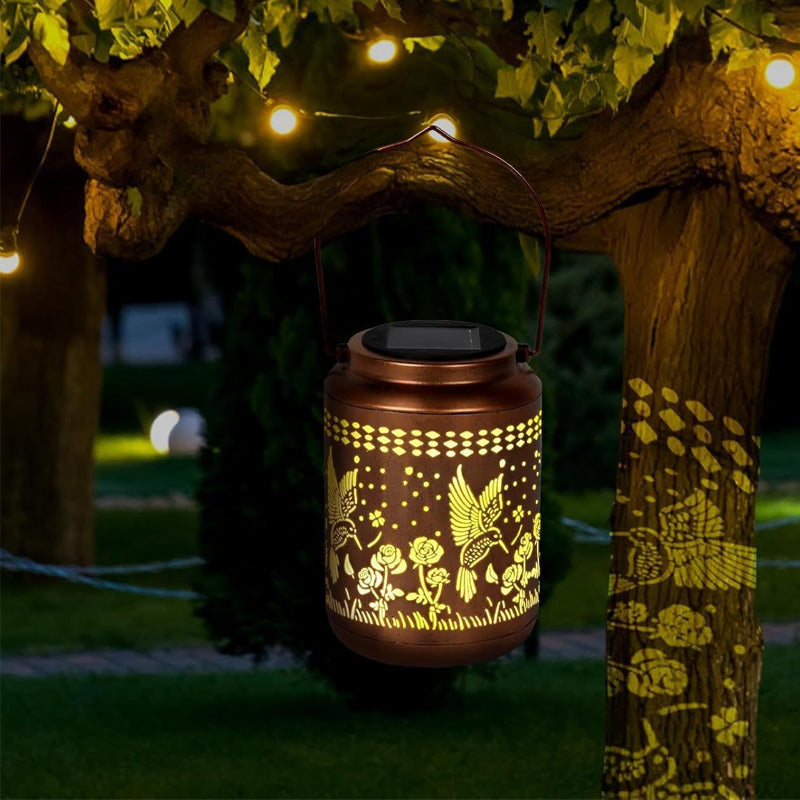 Solar Hummingbird Lantern for Garden Decor