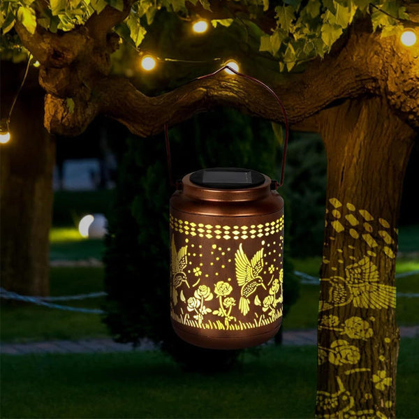 Solar Hummingbird Lantern for Garden Decor