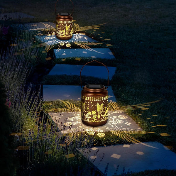 Solar Hummingbird Lantern for Garden Decor