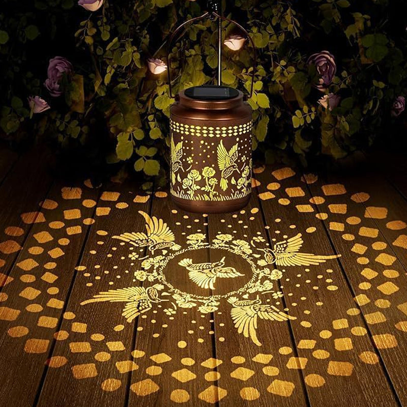 Solar Hummingbird Lantern for Garden Decor
