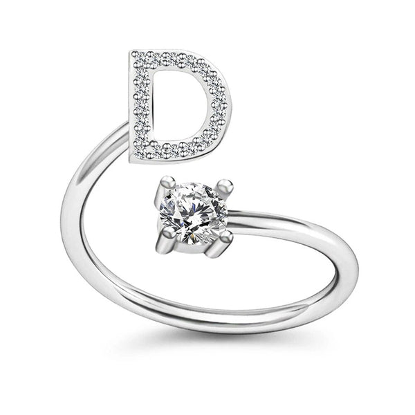Personalized Initial Ring – Elegant and Custom Silver Jewelry