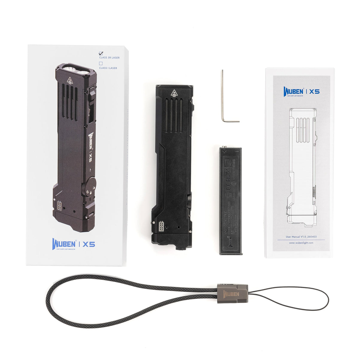 WUBEN X5 3-in-1 1300 Lumens Compact EDC Flashlight